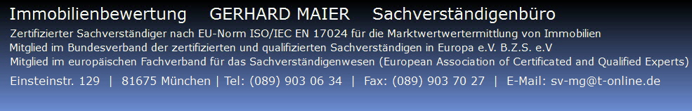 Immobilienbewertung Mnchen + Zertifiziert nach DIN 17024